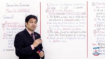 Class 8 - Computer Studies - Chapter 4 - Lecture 3 - Exercises: A, B, C, D and F - Allied Schools