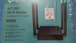 Tp link Archer C64 Dual Band full Gigabit wi fi router unboxing and overview ll