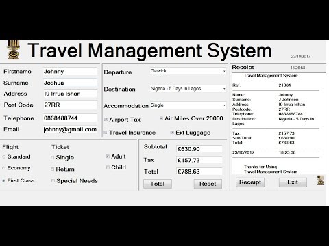 How to Create Travel Management System Using Object Oriented Technique in C# - Full Tutorial