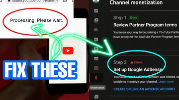 How I fixed Errors on Step 2 Google Adsense setup on the YouTube monetization page.