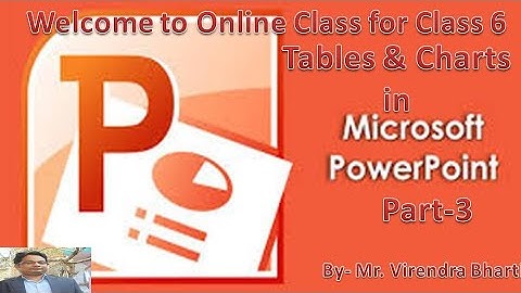 Ch-4 Tables & Charts in PowerPoint (Part- 3) Class 6