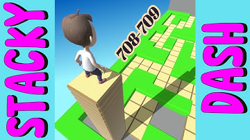 Stacky Dash - All Levels Gameplay Android,ios hard level #708 #709