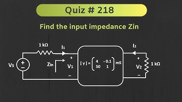 Y- Parameters (Two-Port Network) | Quiz # 218