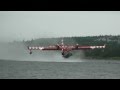 CL-415 Canadair Super Scooper water pick up and fly by 00140