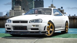 GTA IV Nissan Skyline GT-R R34 Nismo S Tune Crash Testing