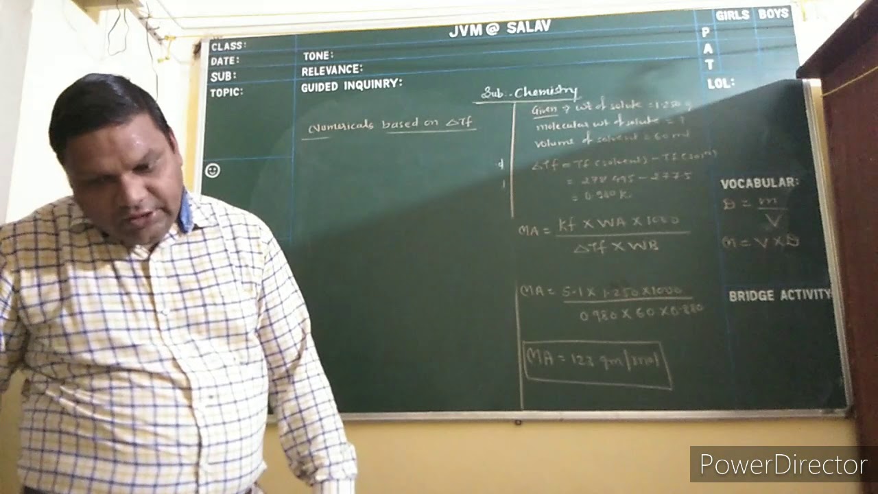 L 19 Class XII Chemistry Numericals On Depression Of Freezing Point