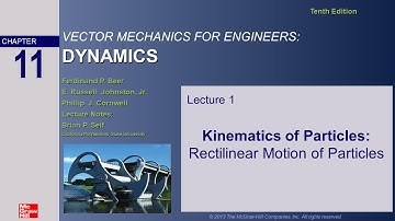 ENS 162 DYNAMICS Lecture 1 | KINEMATICS OF PARTICLE: Rectilinear Motion of Particles