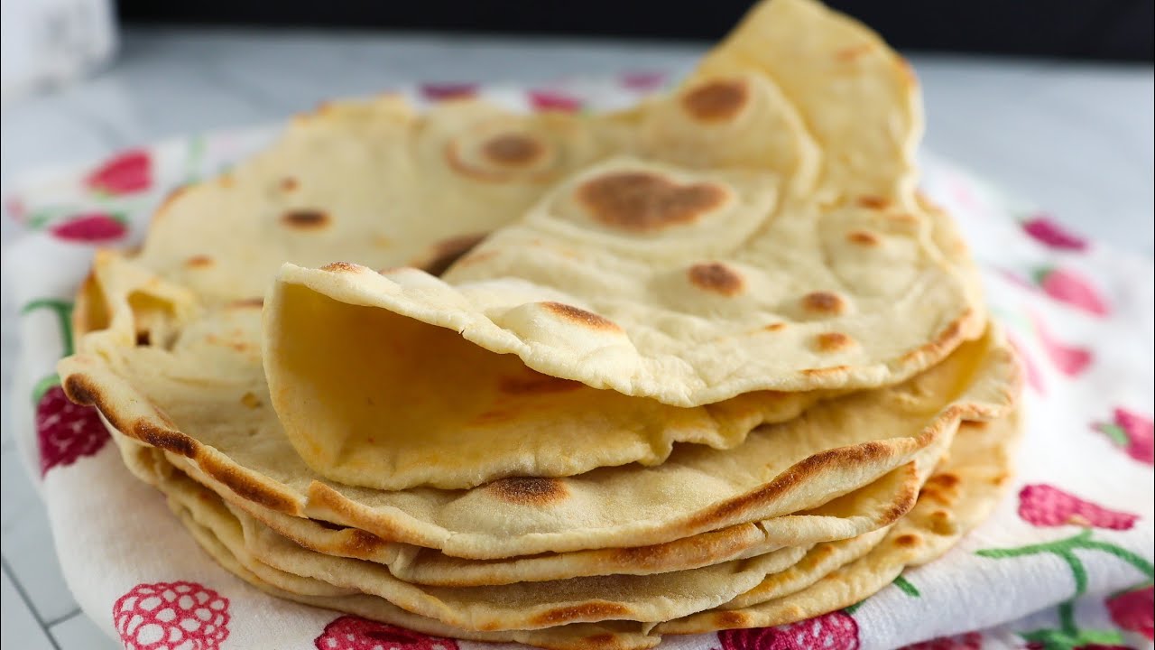 Soft Homemade Shawarma Bread Flour Tortillas