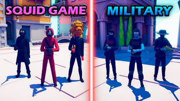 SQUID GAME vs MILITARY TEAM - Totally Accurate Battle Simulator TABS
