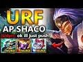 URF SHACO IS SCARY!! I MADE THEM PLAY FOR PUSH (MOST HILARIOUS GAME