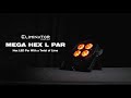 Vidéo: Location de 4 PARS LED 4x20W ELIMINATOR MEGA HEX L PAR