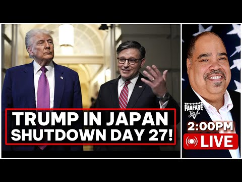 Thumbnail for PRESIDENT TRUMP REMARKS ON AIR FORCE ONE | MIKE JOHNSON ON DAY 27 OF THE SHUTDOWN  AND MORE!
