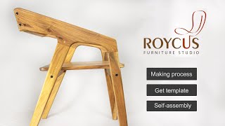 How to make Wooden Chair | Modern Design | Self Assembly | Download Template | Roycus Studio