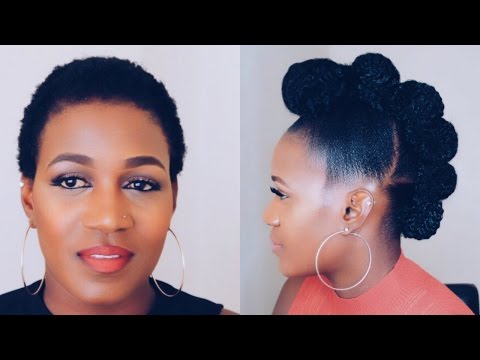 How To Faux Hawk Updo On Short Natural Hair Youtube