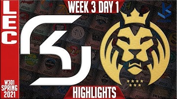 SK vs MAD Highlights | LEC Spring 2021 Groups Week 3 Day 1