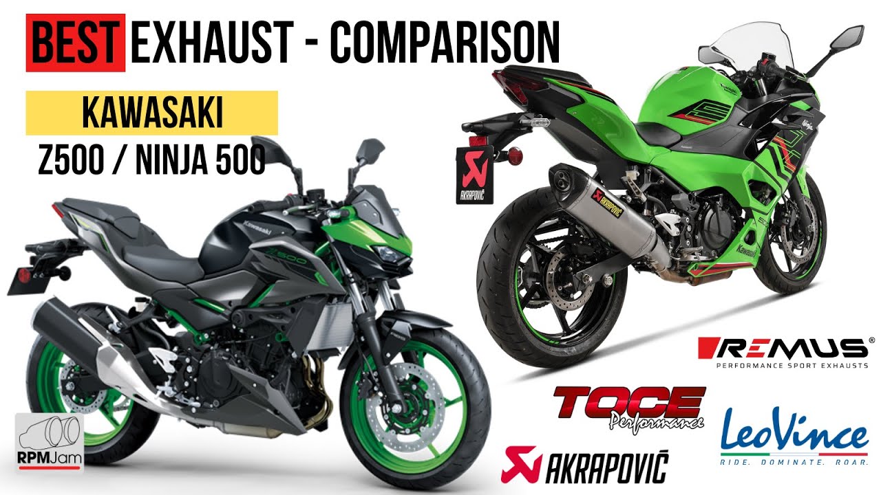 BEST Exhaust Sound - Kawasaki Z500 Ninja 500 / Remus, Akrapovic, Toce, Yoshimura, Leo vince