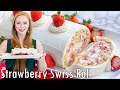 The BEST Strawberry Swiss Roll Cake Recipe | with Mascarpone Whipped Cream