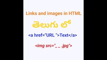 How to insert an image and links in Html in Telugu