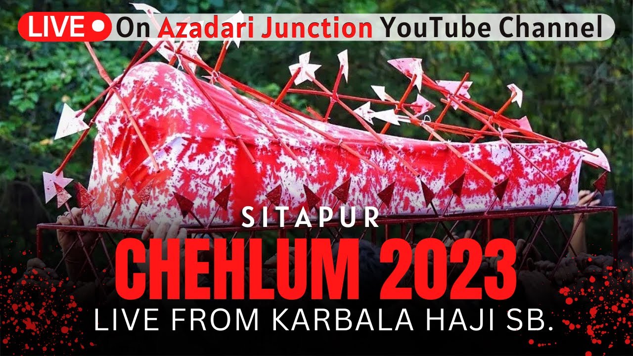 🔴 LIVE JULUS-E-CHEHLUM (ARBAEEN) from KARBALA HAJI SB | Moharram Sitapur 2023 | Azadari Junction