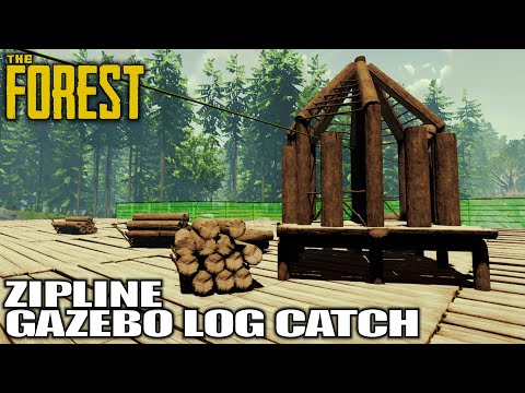 Zipline Gazebo Log Catch, Still Works? | The Forest Gameplay | E12