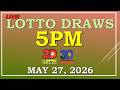 LOTTO RESULT 5PM DRAW MAY 27 2026 LottoResultTV15K 
