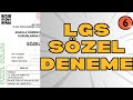 LGS SÖZEL DENEME-6 #lgs #türkçe #lgsinkılap #lgsingilizce #lgssınavı #lgsmatematik