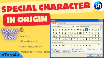 How to Insert Special Character In Origin.