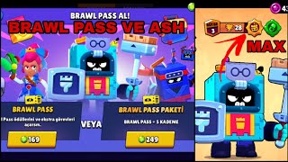 BRAWL PASS ALDIM VE ASH&#39;I MAXLADIM!! BRAWL STARS