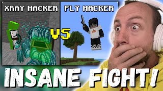 Famous INSANE FIGHT!!! Dream XRAY Hacker VS Fly Hacker (REACTION!!!) Wealth