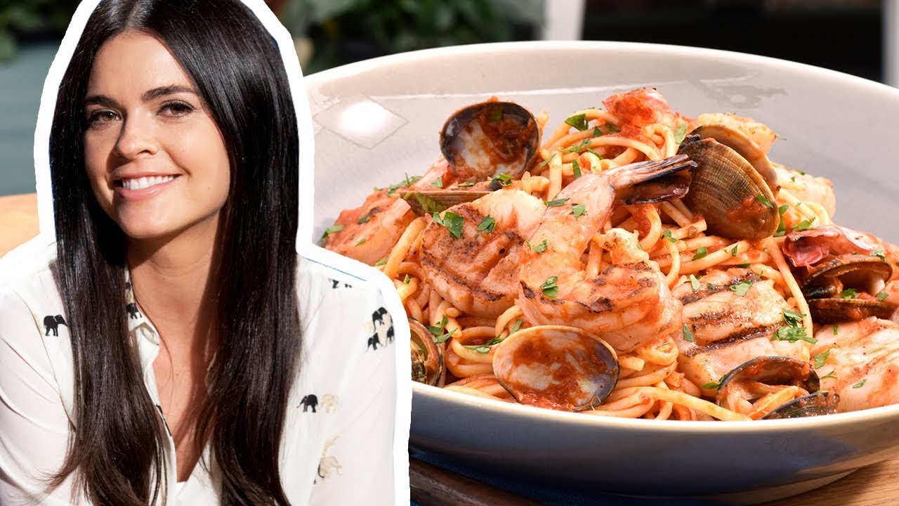 Katie Lee Makes Grilled Seafood with Linguine | The Kitchen | Food Network