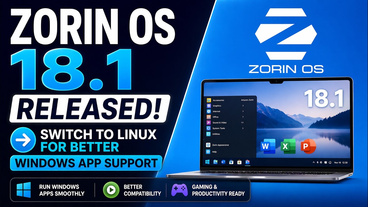 Zorin OS 18.1 Released! Switch to Linux for Better Windows App Support ...