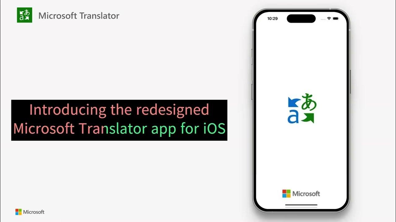 Redesigned Microsoft Translator iOS app - YouTube