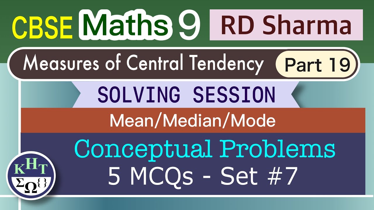 CBSE Maths 9 RD Sharma Numerical | Measures of Central Tendency | Part ...