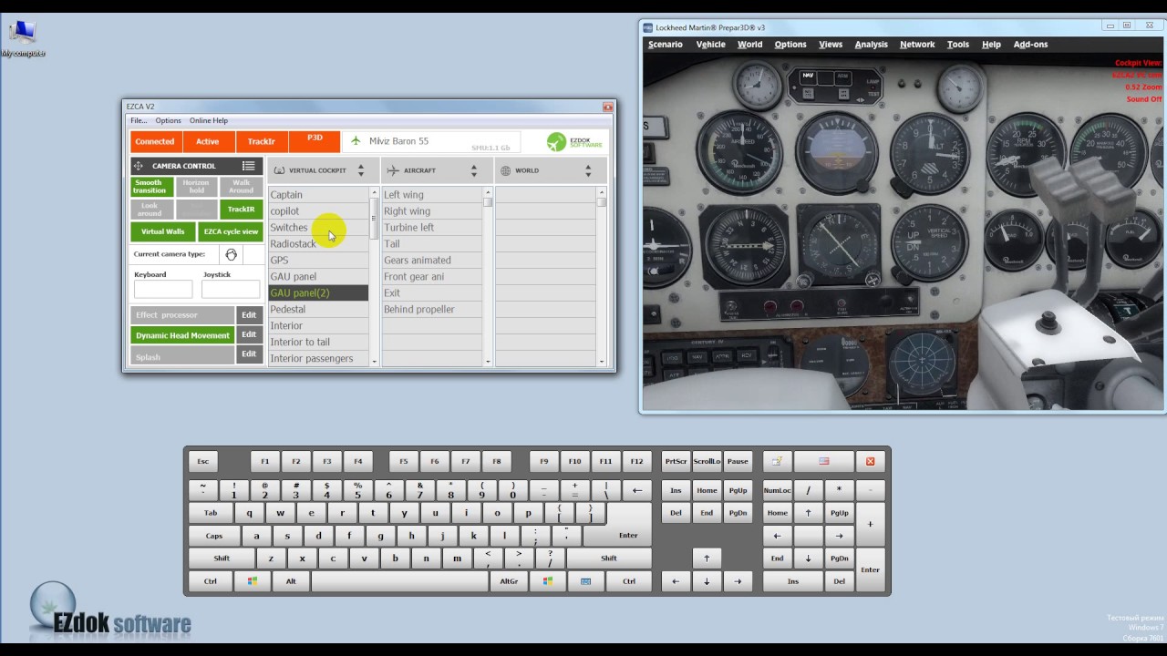 "EZCA cycle view" green button.   What is it "