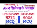 Bihar ANM, BTSC ANM Exams Questions in Hindi, ANM UPSSSC Question and Answer in Hindi 2025