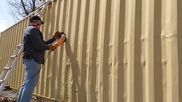 Cutting Shipping Container in Half