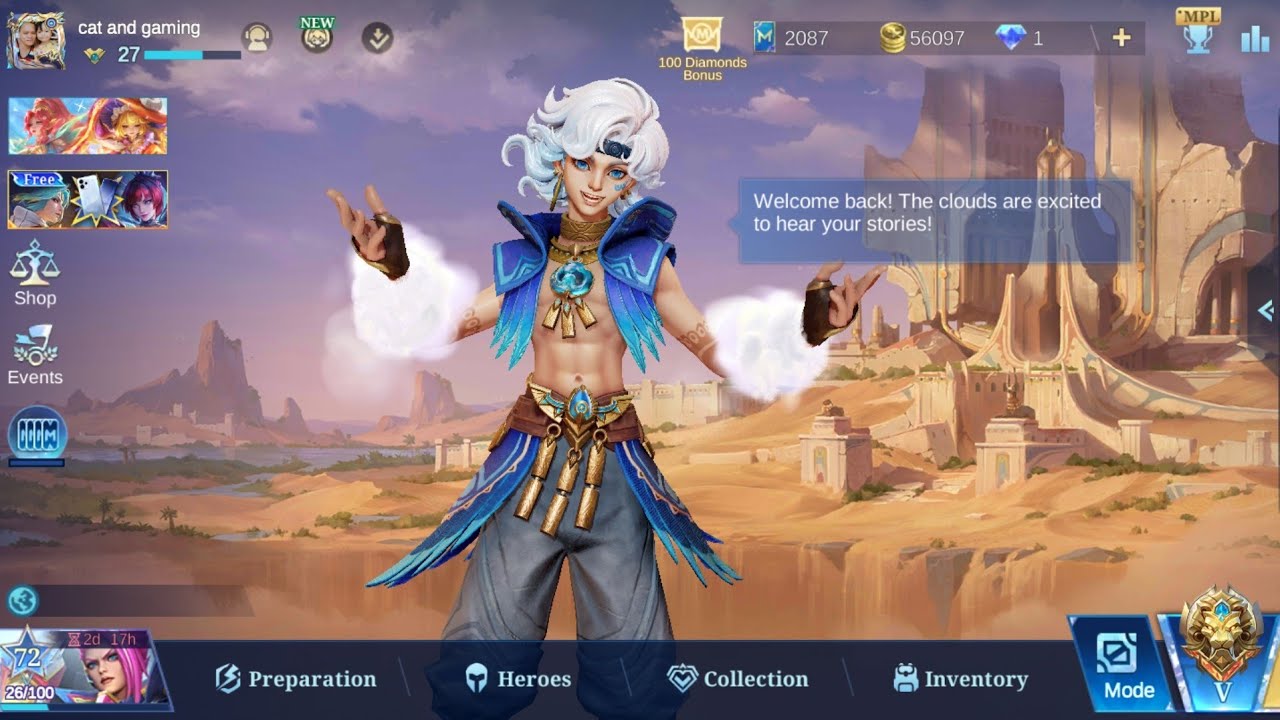 welcome to watch me mobile legend let's play..