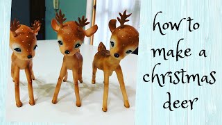 CHRISTMAS DEER | CLAY MODELING TUTORIAL| COMO MODELAR UN CIERVO NAVIDEÑO