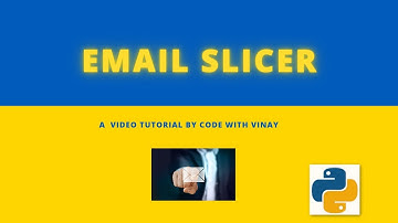 Email Slicer | Python Projects | easy tutorial