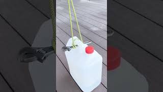 Technique for lifting a water can using a rope #technique #rope #shorts