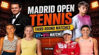 Madrid Open Tennis 3rd Round Matches Learner Tien, Zverev, Cobilli, Paolini Live Score Watchalong