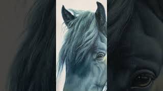 Hyper-Realistic Horse Portrait | Stunning Detail & Texture #animalart #art #oilpainting