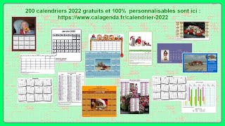 Calendriers 2022