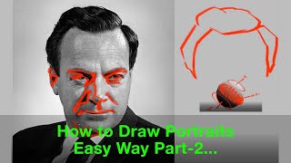 How to Draw Portraits Easy Way Part2 | Portrait Drawing Process