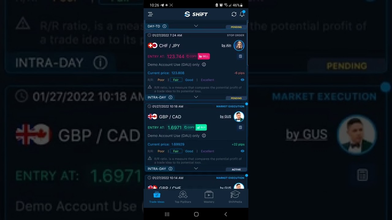 Live Forex Trading Strategy Alert Using the Shift App