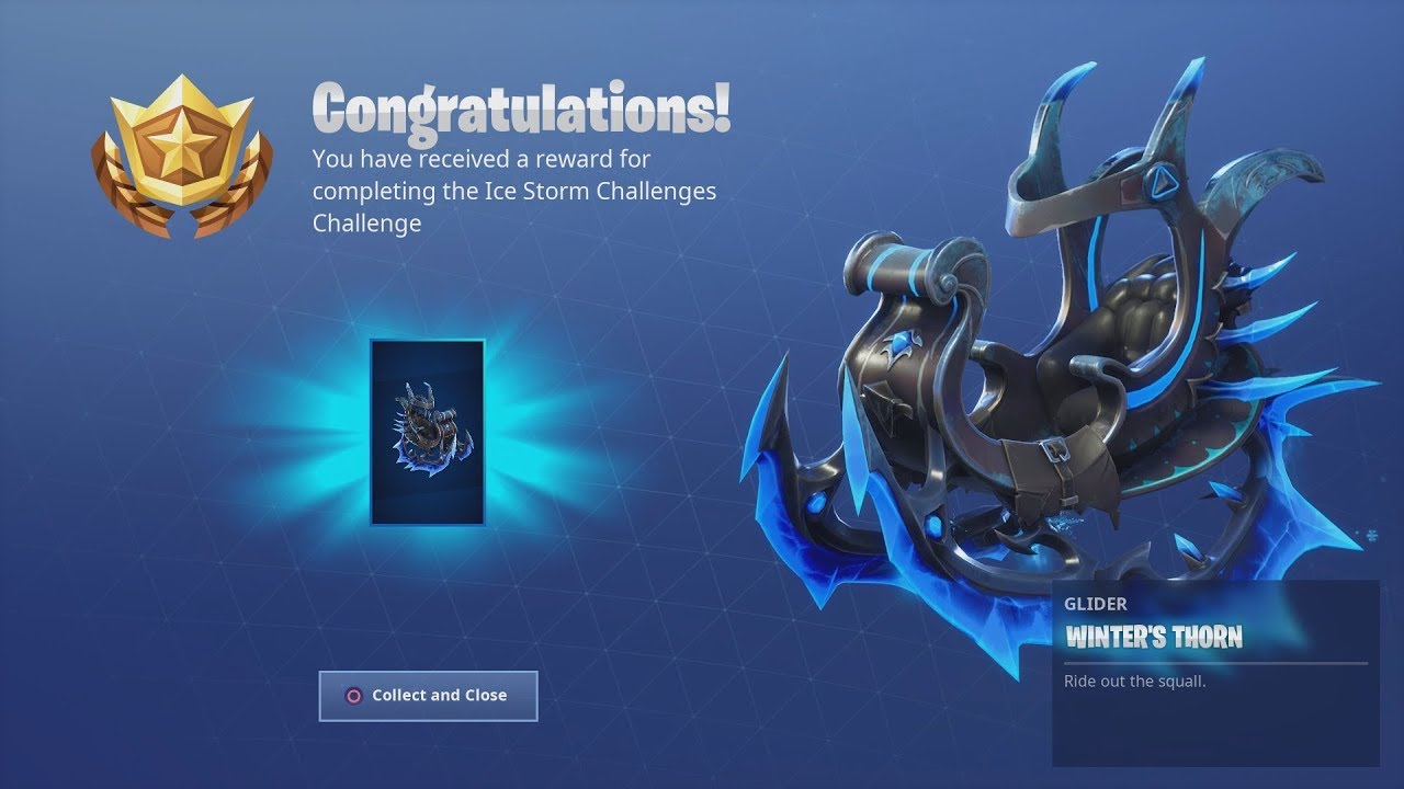 *UNLOCKING* The NEW FREE Fortnite Rare Glider! 'WINTERS THORN' (Fortnite Battle Royale)