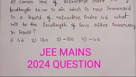 Bi convex lens of refractive index 1.5 of focal length 20cm in air which is now immersed in a liquid