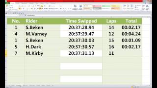 Reading RFID using Excel for Enduro timing. screenshot 1