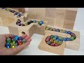 Marble Run Race ASMR ☆ Cuboro Wooden Block Marble Run