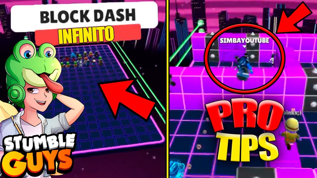 BLOCK DASH INFINITO en STUMBLE GUYS 2022 🐸 SIMBA JUEGA 